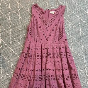 Loft v neck purple dress